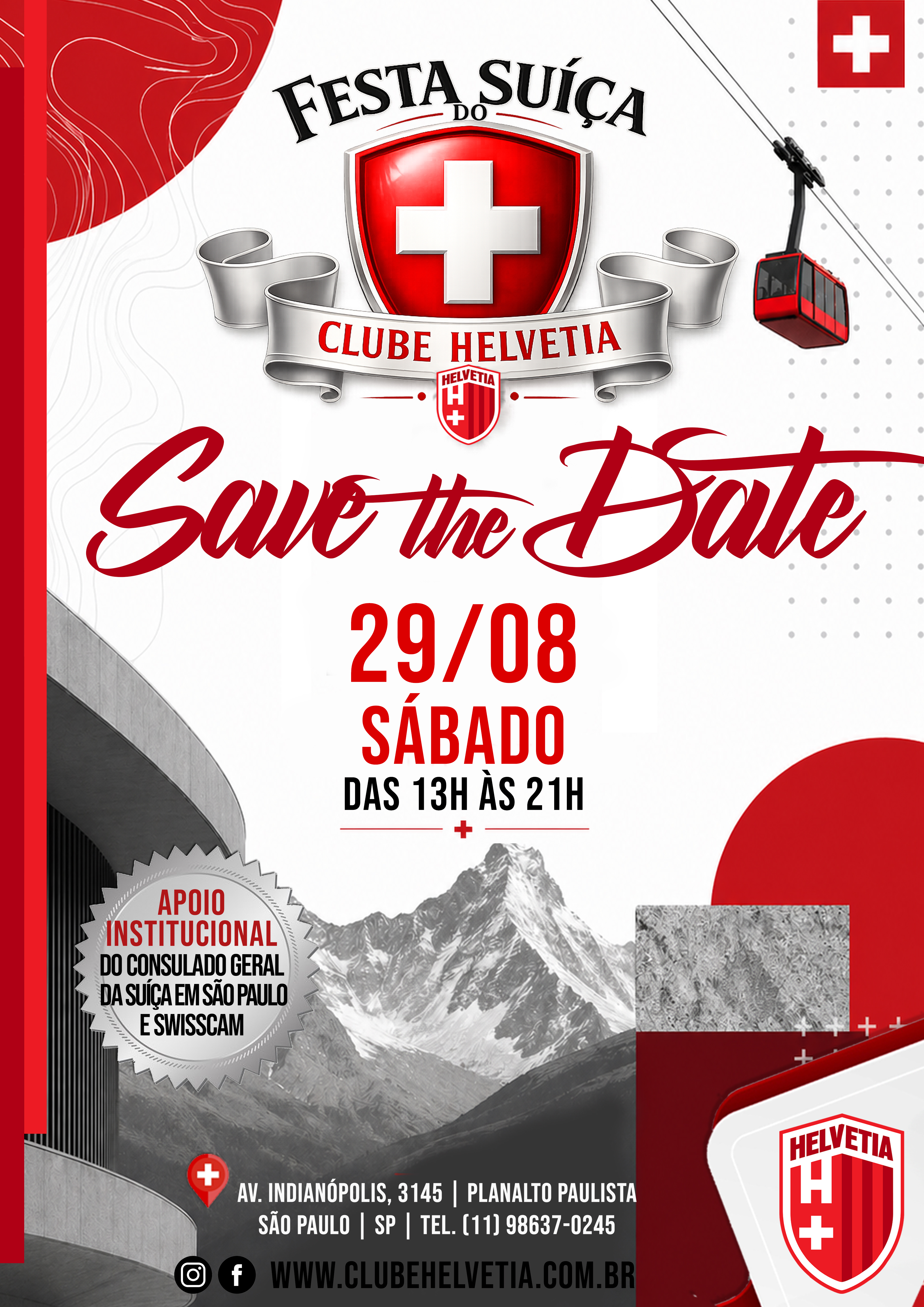 SAVE THE DATE FESTA SUIÇA 2026